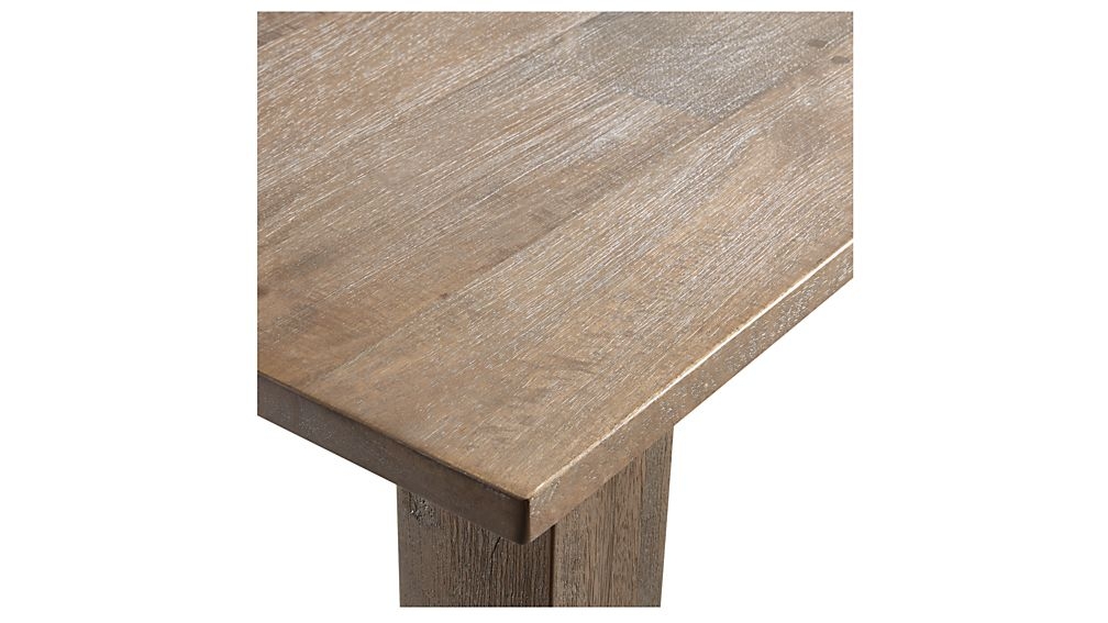 Basque 104" Weathered Light Brown Solid Wood Dining Table - Image 2