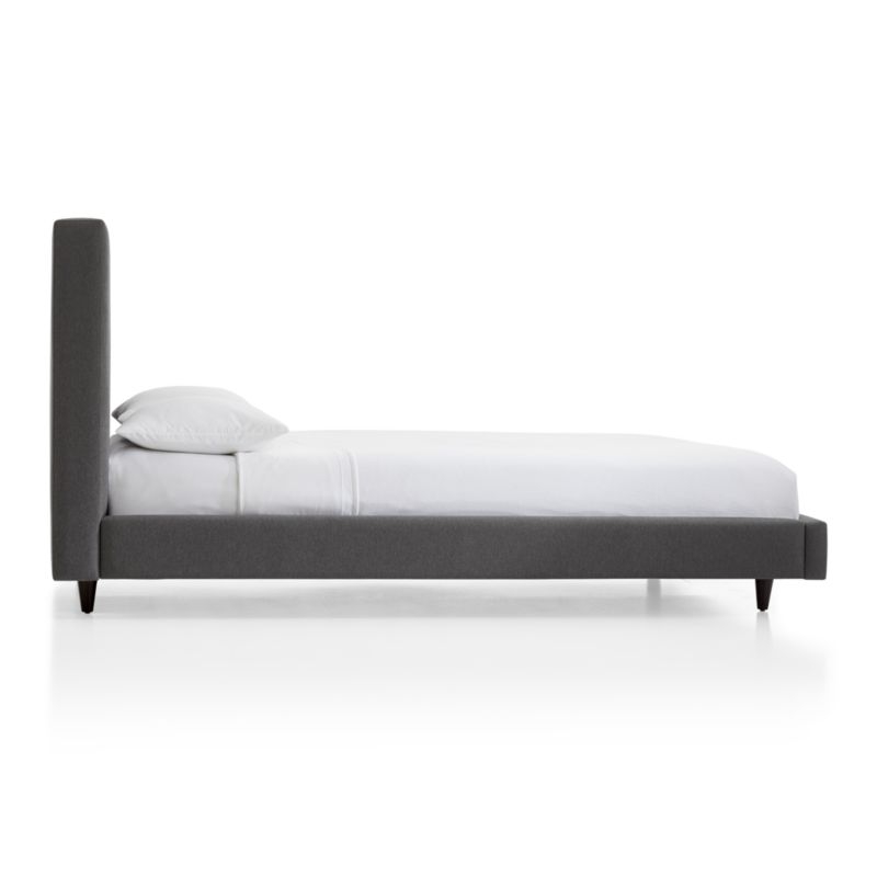 Tate Tall Upholstered King Bed, Winslow, Charcoal - Image 2