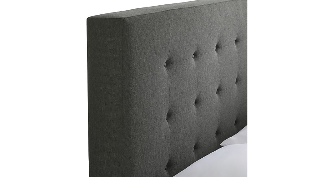 Tate Tall Upholstered King Bed, Winslow, Charcoal - Image 3