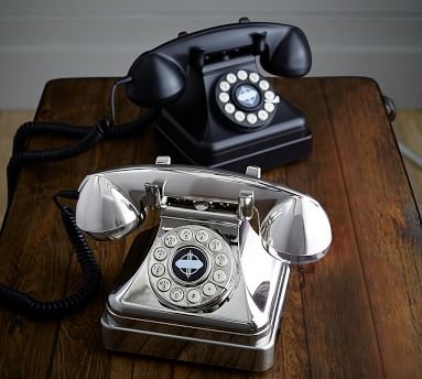 Crosley Kettle Classic Desk Phone, Brushed Chrome - Image 1