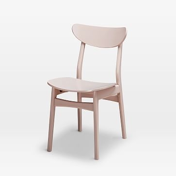 Classic Cafe Dining Chair Lacquer Wood, Blush - Image 0
