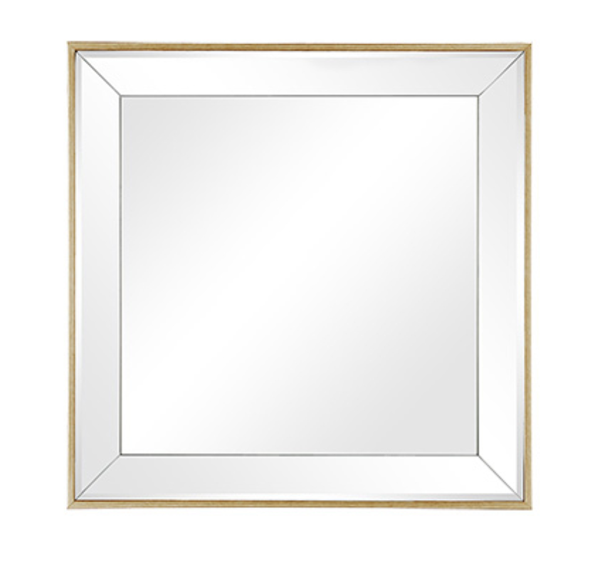 FELICITY 20" SQUARE MIRROR IN GOLD - Image 0