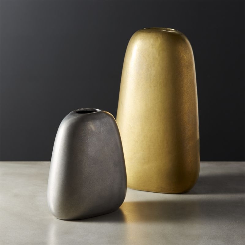Ellipse Small Silver Vase - Image 1