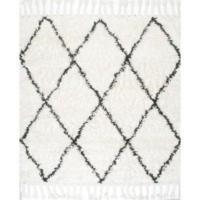 Twinar Hand-Knotted White Area Rug 8' x10' - Image 2