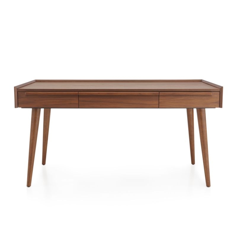 Tate 60" Walnut Desk with Power Outlet SHIP September - Image 5