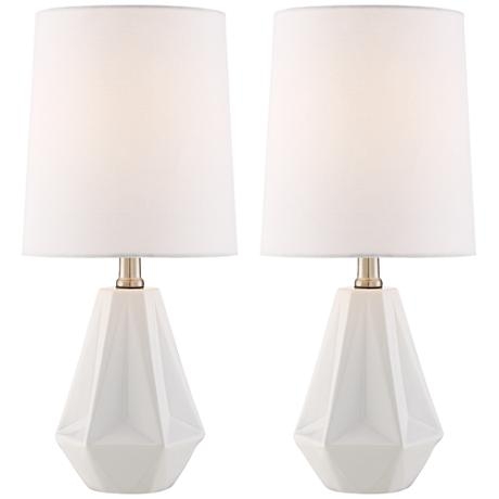 Colyn White Prism 17.5" Table Lamp - Set of 2 - Image 0