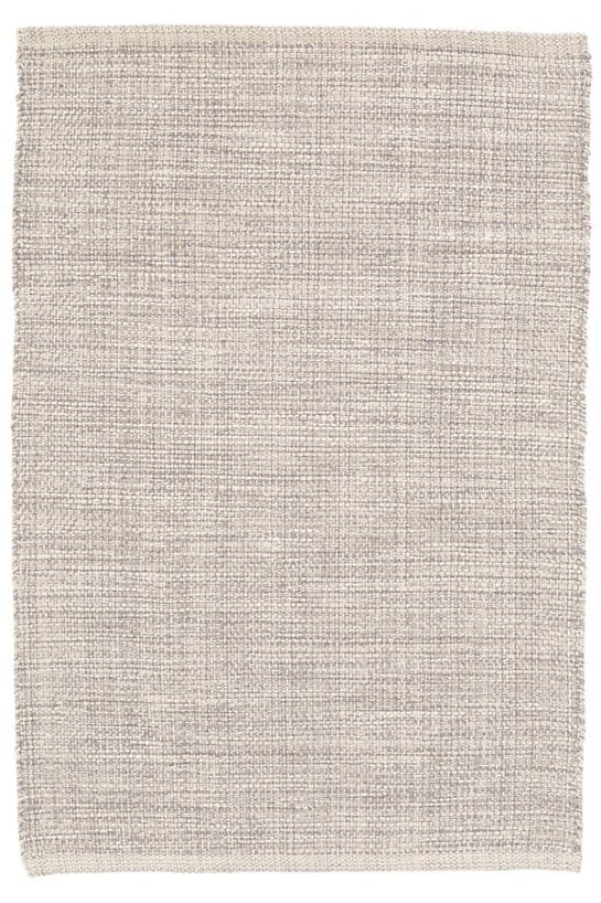 Marled Grey Handwoven Cotton Rug - Image 0