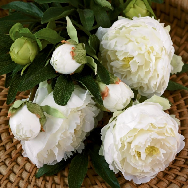 Artificial White Peony Flower Stem - Image 2