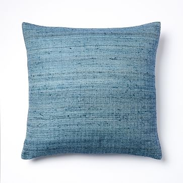 Woven Silk Pillow Cover, 20"x20", Midnight - Image 1