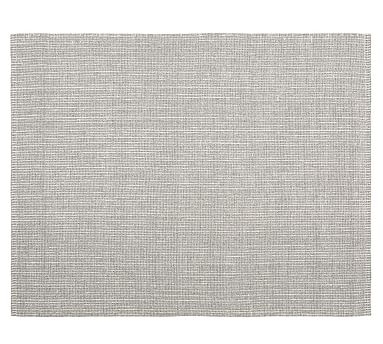 Chunky Wool/Jute Rug, 8 x 10', Gray/Ivory - Image 1