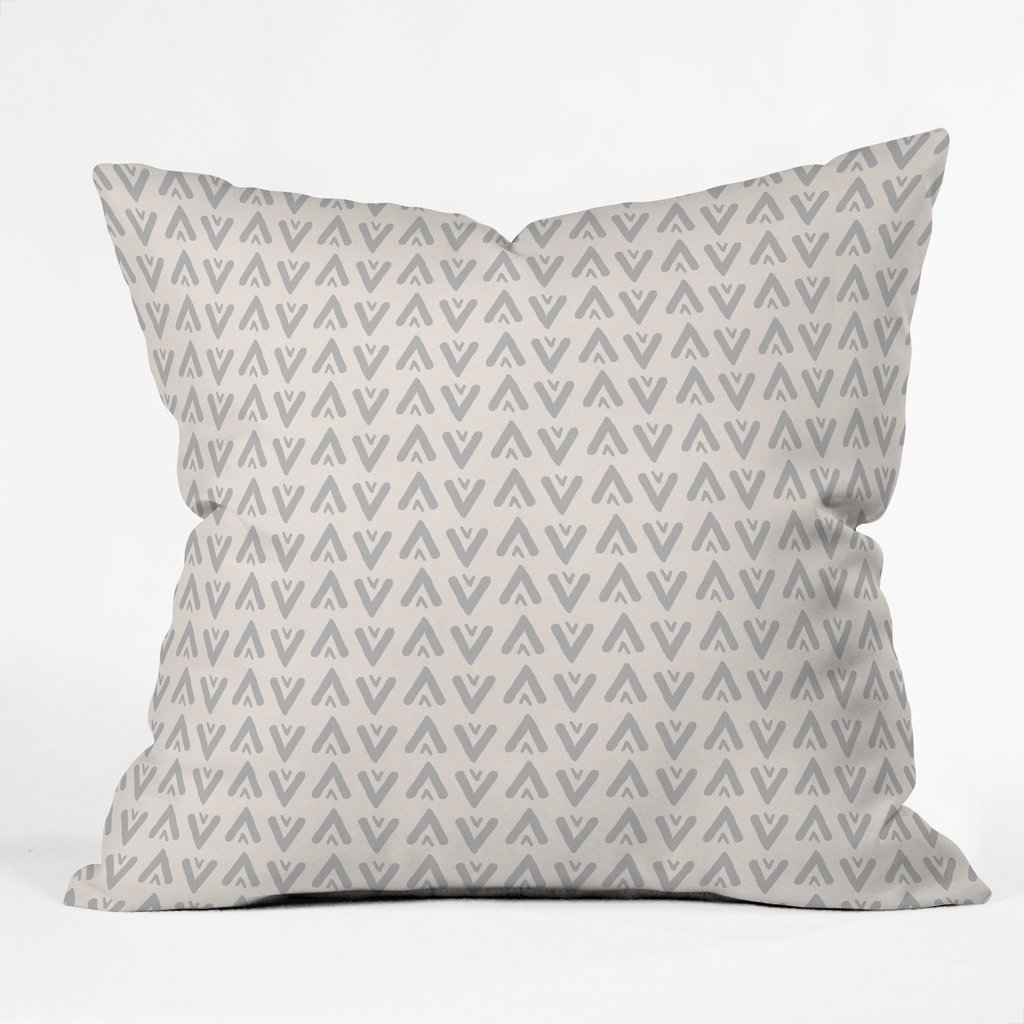 Grey arrows Throw Pillow - 16x16 With insert - Image 0