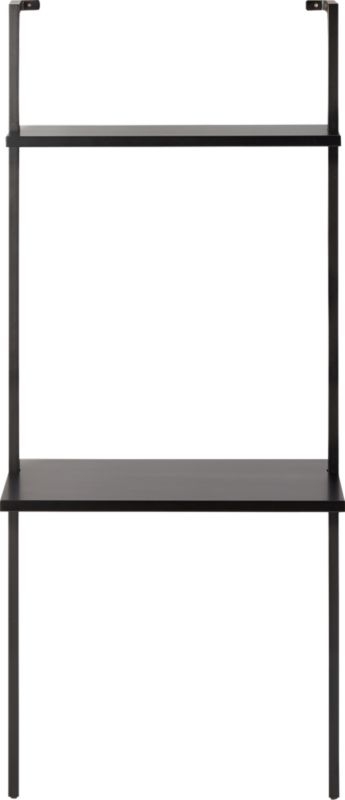 Stairway Black Wall Mount Desk with Shelf 72.5'' - Image 2