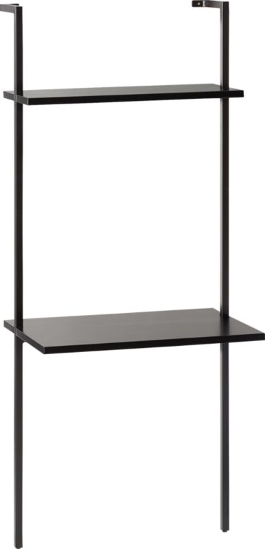 Stairway Black Wall Mount Desk with Shelf 72.5'' - Image 3