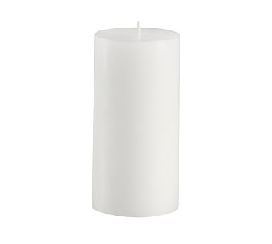 Unscented Wax Pillar Candle, 3"x6" - White - Image 1