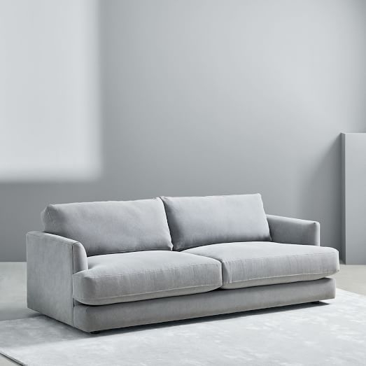Haven Sofa, Performance Washed Canvas, Gray - Image 1