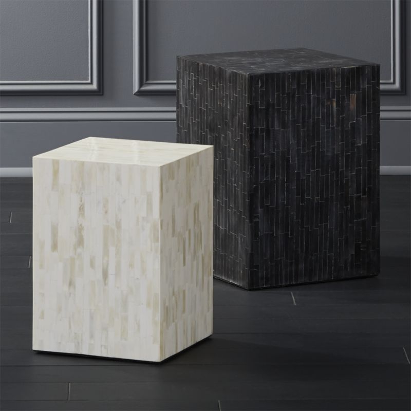 Quad Horn Inlay Side Table - Image 1