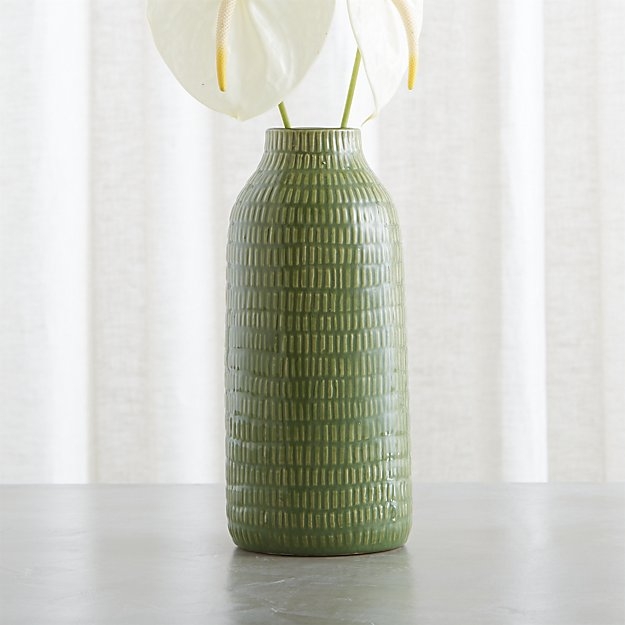 Verde 11.5" Green Vase - Image 1