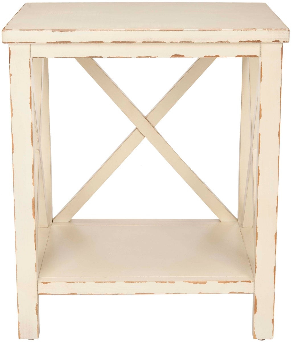 Mia End Table - Vintage Cream - Safavieh - Image 1