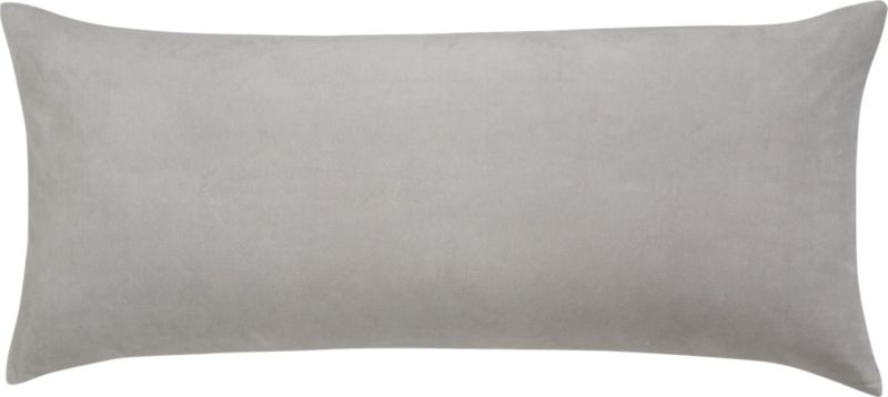 leisure silver grey pillow with feather-down insert - Image 1