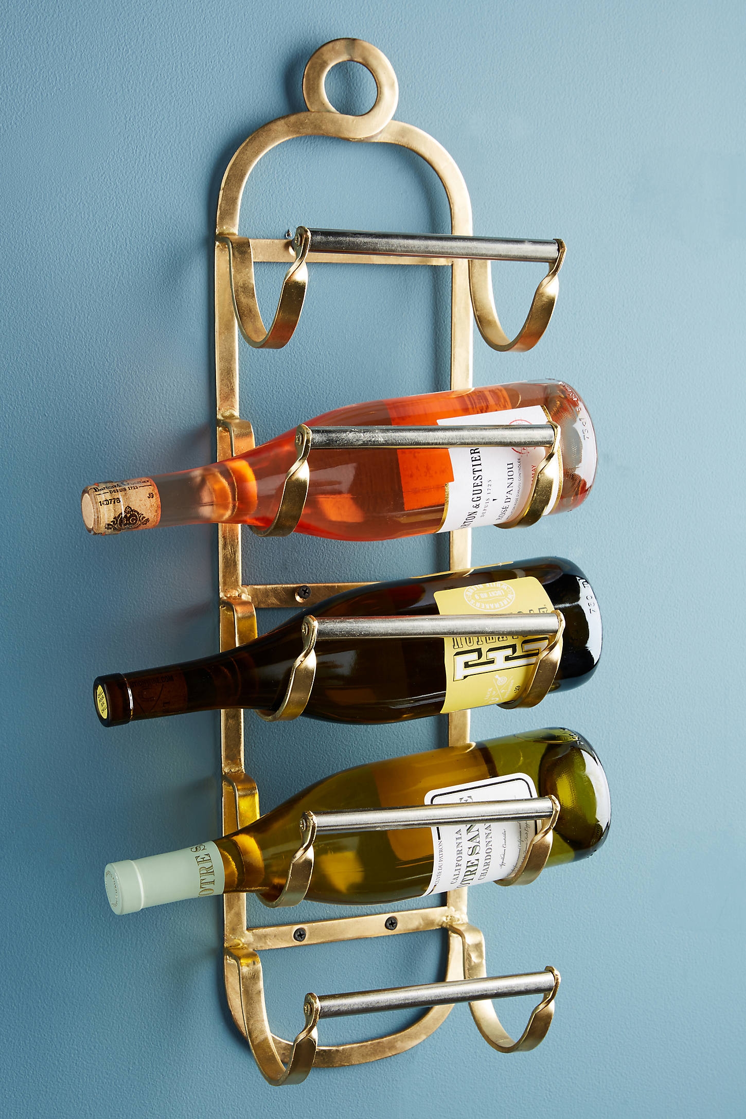 Antique Brass Wine Rack By Anthropologie in Brown - Image 0
