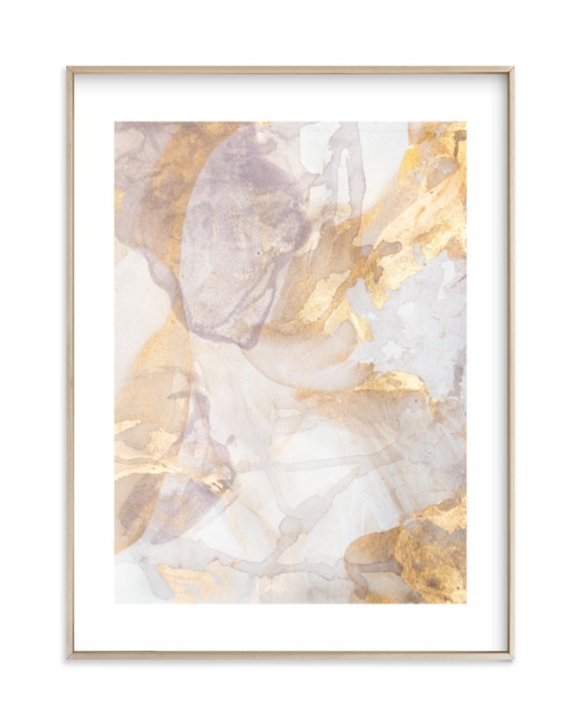 Soft Shimmer No. 2 Art Print - 18" x 24", Matte Brass, white border - Image 0
