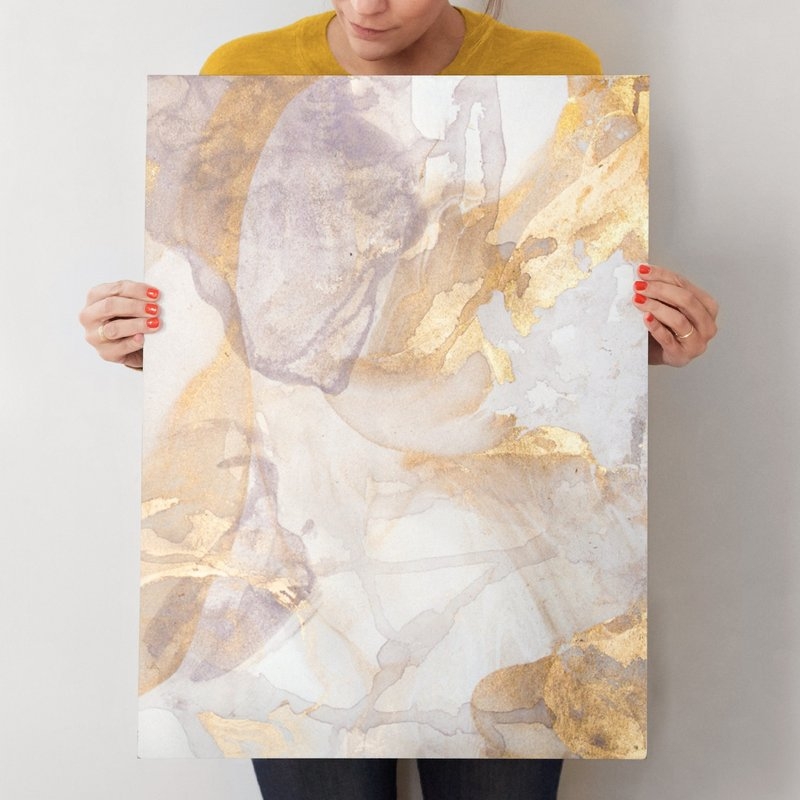 Soft Shimmer No. 2 Art Print - 18" x 24", Matte Brass, white border - Image 1