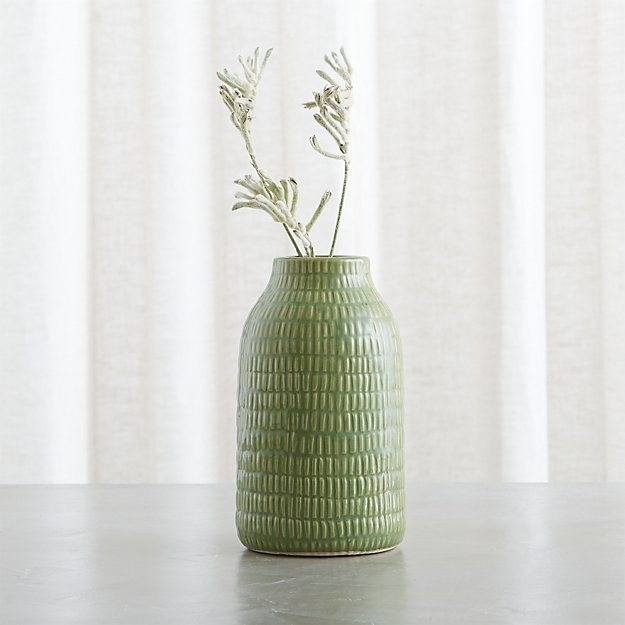 Verde 8" Green Vase - Image 0