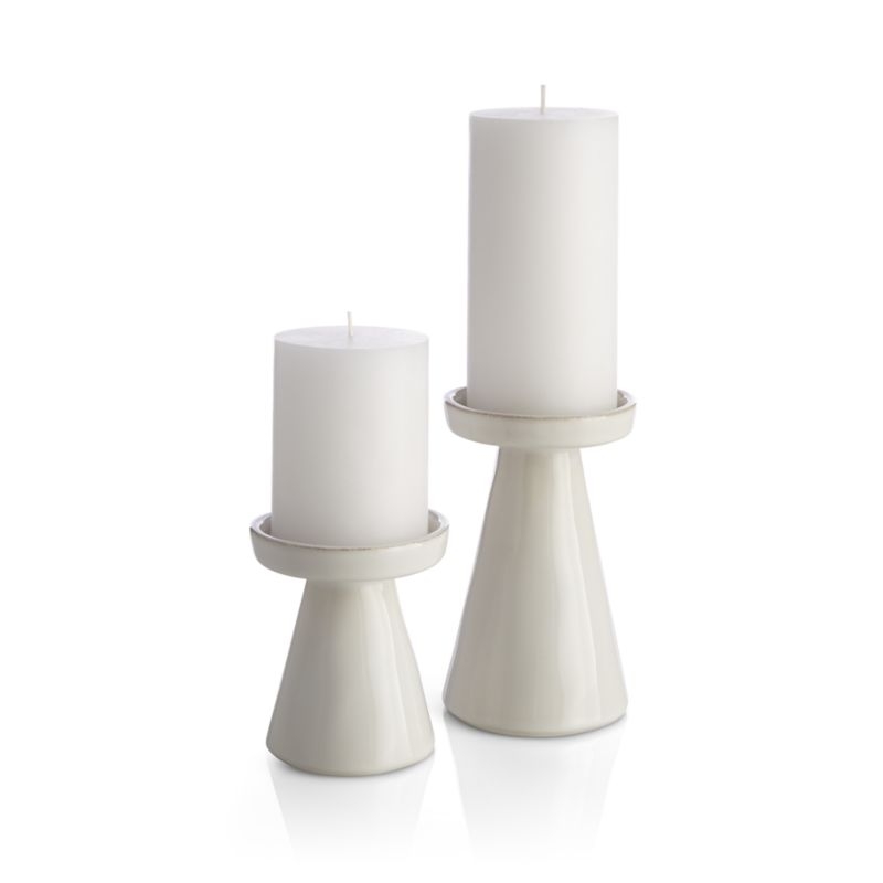 Marin White Small Taper/Pillar Candle Holder - Image 3