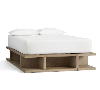 Brooklyn Platform Bed, Queen, Weathered Gray - Image 1