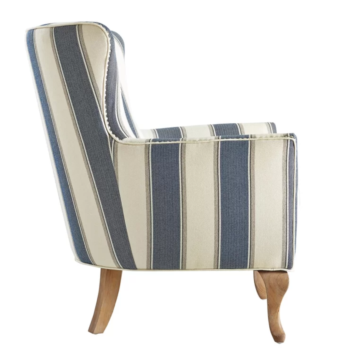 Zubair Armchair - Blue striped - Image 1