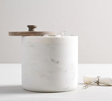 White Marble Ice Bucket - Image 0