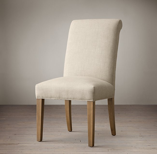 HUDSON ROLL-BACK FABRIC SIDE CHAIR - Image 0