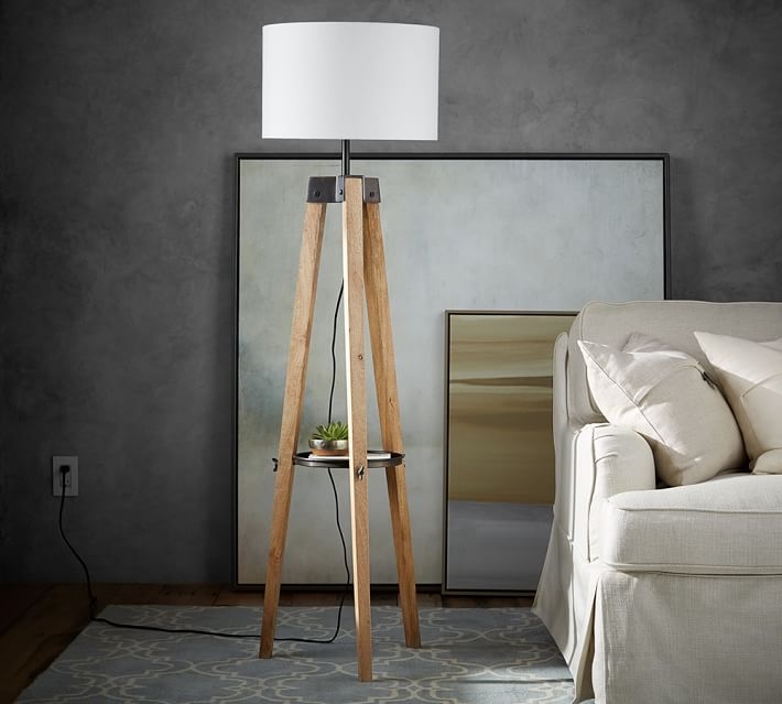 Miles Tripod Floor Lamp, Honey/Bronze - Image 1