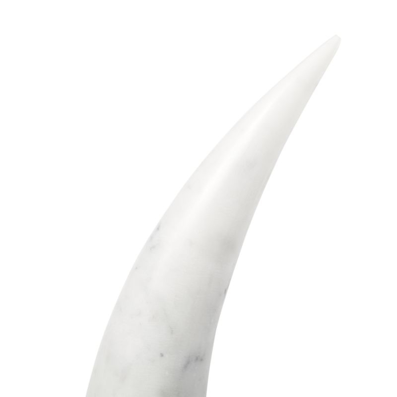 Large White Marble Horn - Image 5