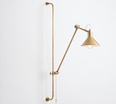 Leighton Adjustable Wall Sconce, Brass - Image 0