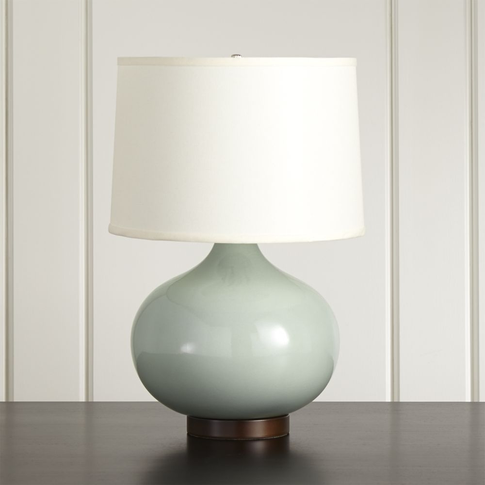 Merie Blue Table Lamp with Bronze Base - Image 0