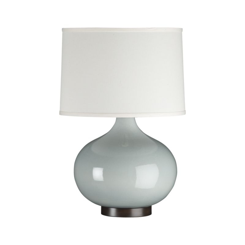 Merie Blue Table Lamp with Bronze Base - Image 8