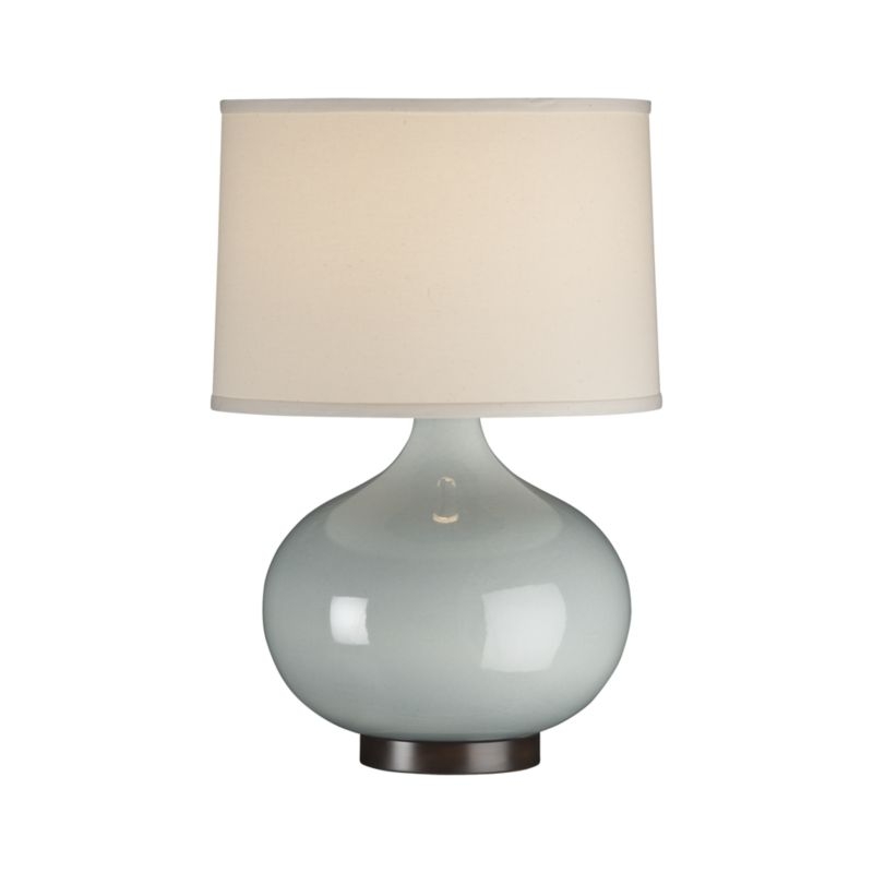 Merie Blue Table Lamp with Bronze Base - Image 9