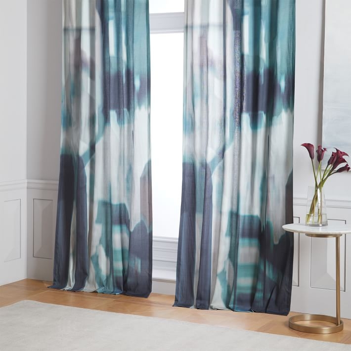 Cotton Seaglass Curtains (set of 2), 48" x 96" - Image 0