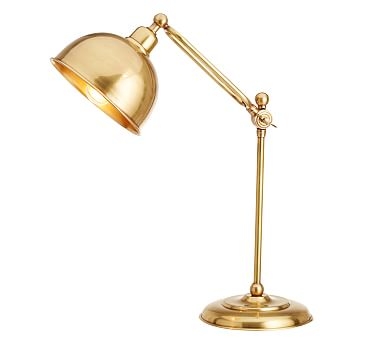 Calverley Task Table Lamp, Brass - Image 1