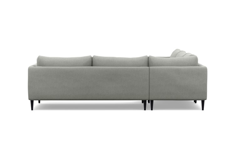 Owens Corner Sectional with Ecru Fabric and Painted Black legs - Image 3