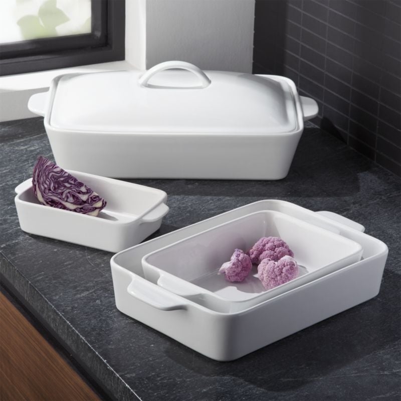 Potluck White Covered Baking Dish - Image 2