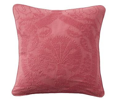 Halima Embroidered Pillow, 20", Pomegranate - Image 0