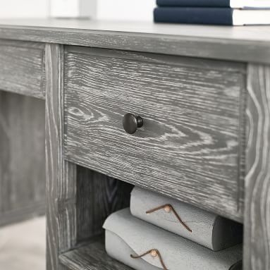 Fairfax Small Space Desk, Smoked Charcoal - Image 1