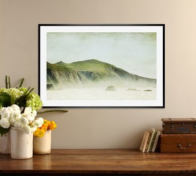 Green and Mist Framed Print by Lupen Grainne, 13 x 11", Ridged Distressed Frame, White, No Mat - Image 3