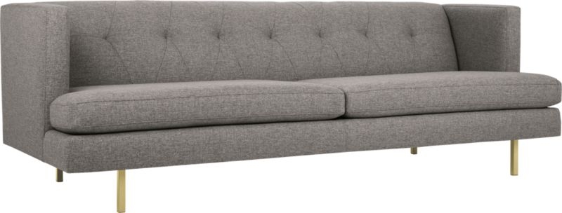 Avec Grey Sofa with Brass Legs - Image 2