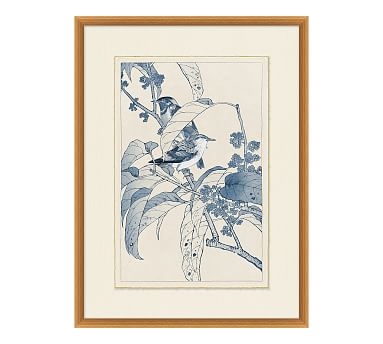 Birds In Blue Framed Paper Print, #2 - Image 0