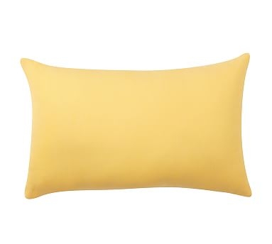 Sunbrella(R), Solid Outdoor Lumbar Pillow, 16 x 24", Buttercup - Image 0