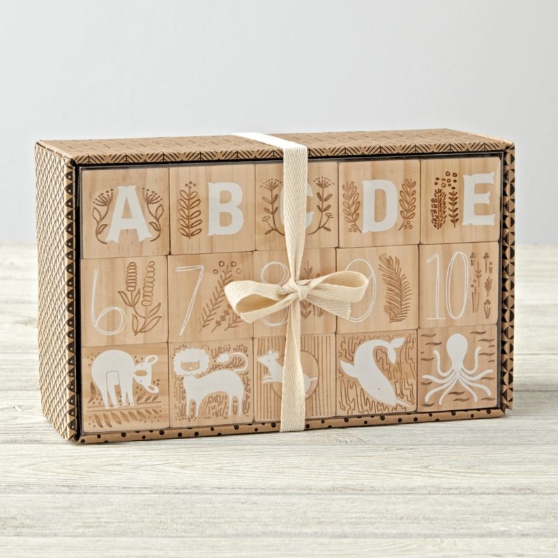 Etched Wooden Baby Blocks - Image 3
