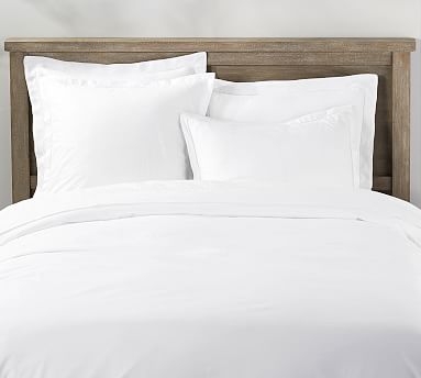 Washed Cotton Organic Duvet, Full/Queen, White - Image 0